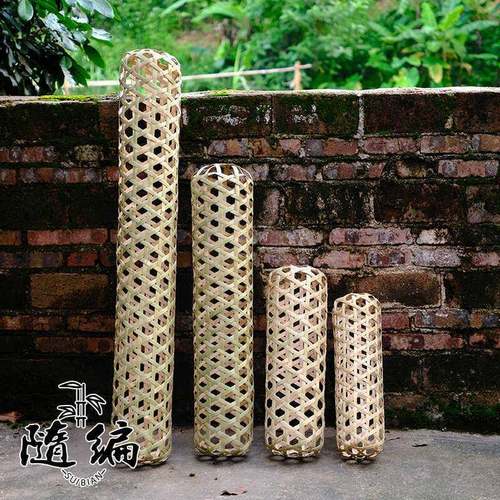 竹夫人抱枕竹夹膝抱节君竹编枕头纯手工制作成人儿童夏日纳凉海绵