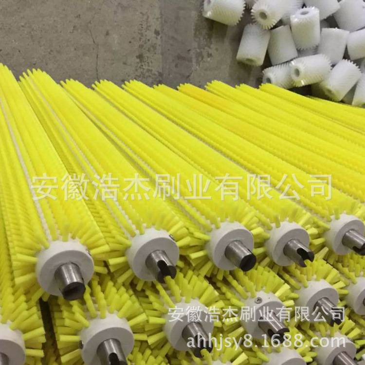 清洗机毛刷辊抛光辊水果清洗刷清洁刷螺旋毛刷辊马毛打蜡辊除尘刷