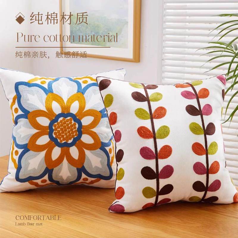 美式创意抱枕套沙发抱枕靠垫客厅轻奢感潮流靠枕奶油风靠背垫