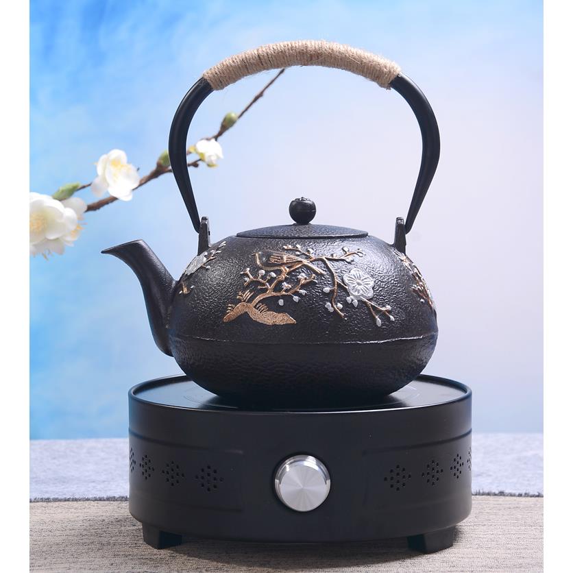 喜上眉梢铁壶家用铸铁壶手工无涂层生铁壶日式老铁壶电陶炉煮茶壶