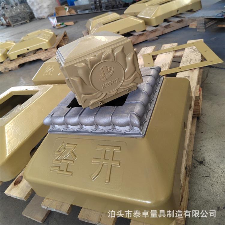 铸铁底座护栏底座马路墩莲花底座分体式铸铁底座京式底座