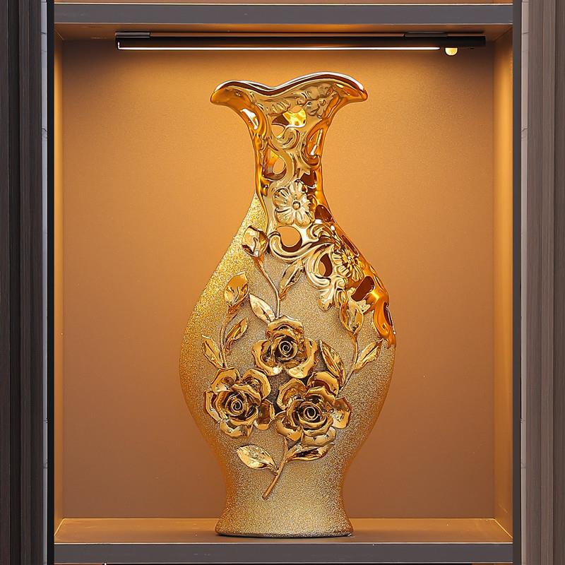欧式餐桌花瓶摆件插花客厅装饰玄关办公室酒店陶瓷摆设高档工艺品