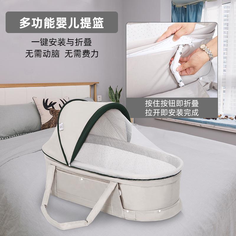 婴儿提篮升级出院篮婴儿床出行郊游宝宝床外出方便折叠加长款舒适