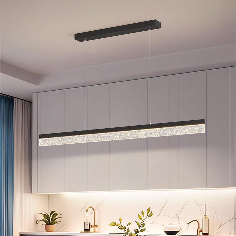 极简意式餐厅吊灯2025新款设计师创意一字长条灯简约现代吧台灯具
