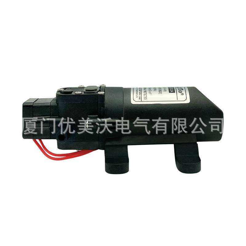 高压电动洗车水泵 微型隔膜泵 12V自吸直流带压力开关