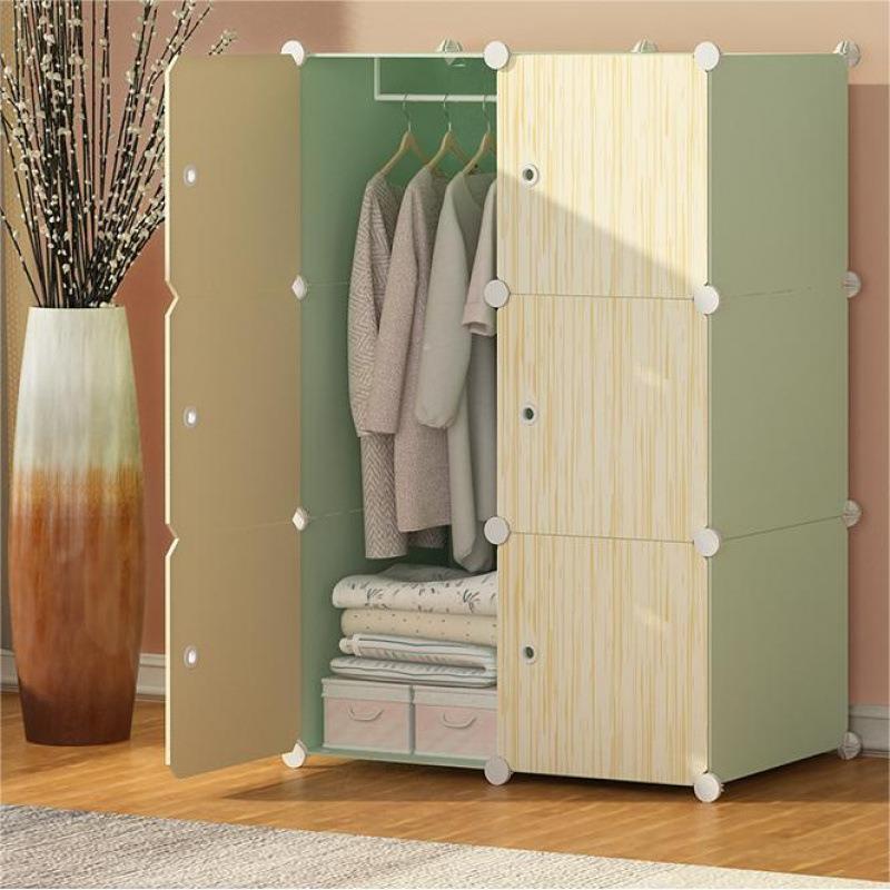 家用卧室现代简约小型组装布衣橱出租房宿舍简易衣柜结实收纳柜子