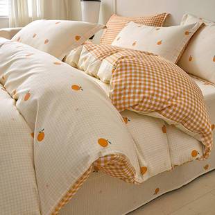 小清新纯棉全棉被套单件150x200x230被罩2025新款 单双人被单4 冬季