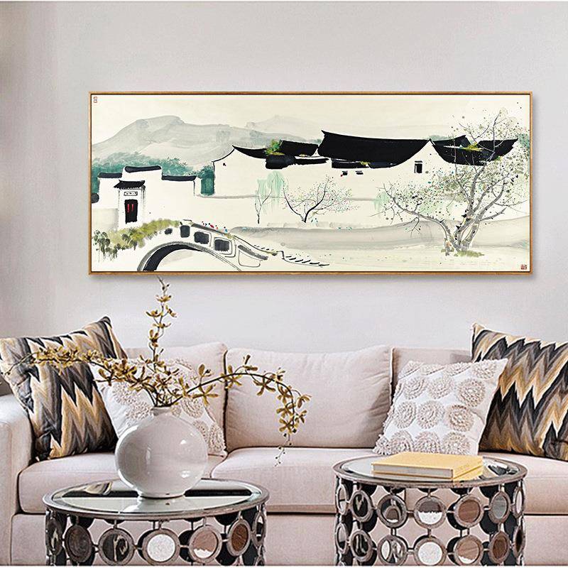新中式水墨国画吴冠中双燕现代客厅装饰画卧室沙发背景挂画办公室