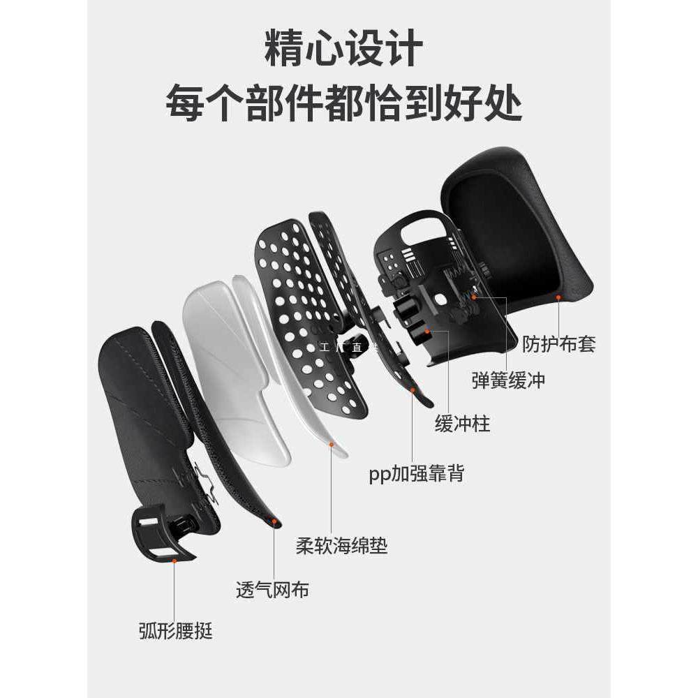 ft人体工学腰垫护腰靠垫办公室腰靠座椅子汽车靠背垫顶腰托枕氛围