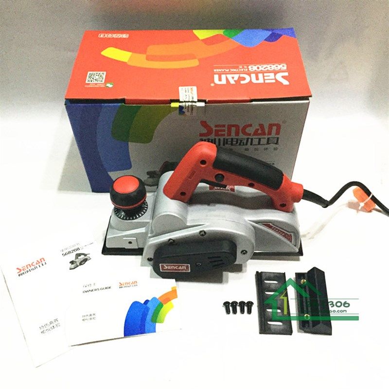 神川568208电刨手提木工工具铝体精度高底板平整装修家具电动工具