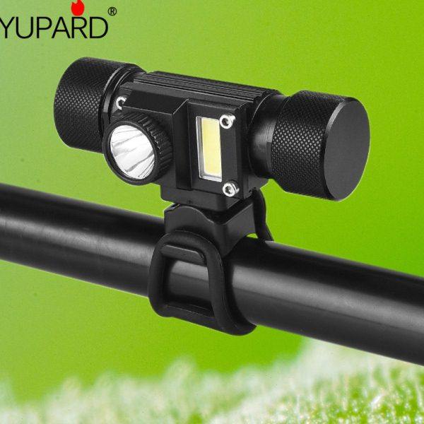 自行车前灯夜晚骑行充电强光手电筒多功能轻便强光远射家用头灯