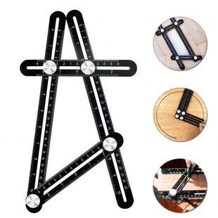 多角度折叠尺铝合金多功能活动四折尺 不锈钢四边尺四角尺4折尺子