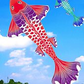 新款 风筝锦鲤国潮大人专用儿童微风易飞初学者大型高档中国风金鱼