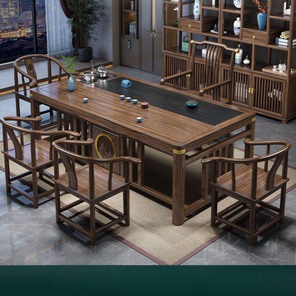 新中式茶桌椅组合实木茶桌茶台家用公阳台一体功夫泡茶几一整套,商业/办公家具,茶台/茶桌,淘宝优惠券,粉丝福利购,淘宝优惠卷