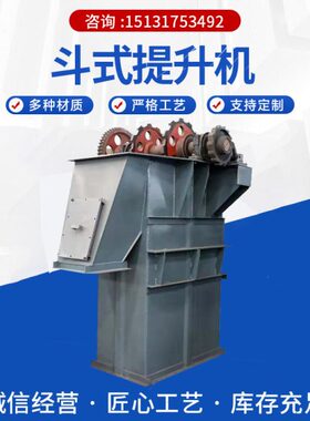 石英砂斗式提升机垂直上料机NE15系列斗提机双链条矿山30斗提机