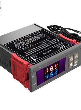 DST1020温控器高精度数字双显AC110-220V/DC12V24V温度控制器