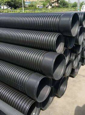 hdpe双壁波纹管黑色波纹管高波S1市政排污管200-800佛山厂家