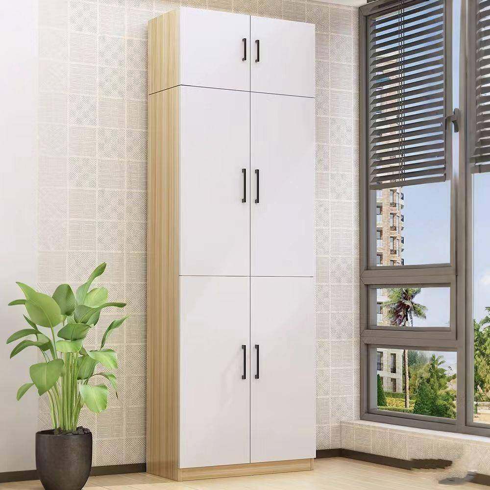 免安装实木多层收纳柜阳台鞋柜一体靠墙储物柜家用大容量防晒防水