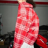 2024FW美式 手工破坏复古格纹衬衫 宽松磨毛工艺衬衫 PMW 外套情侣款