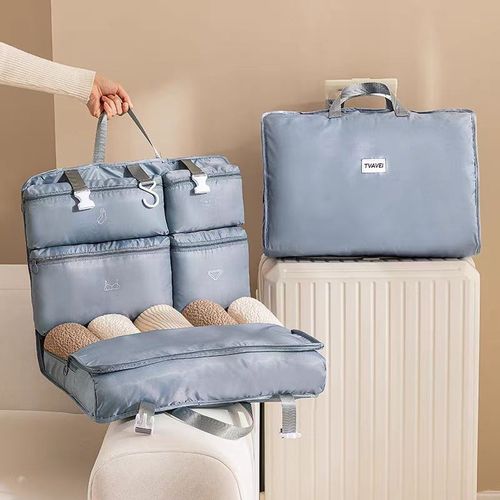 七合一旅行收纳袋行李箱衣物折叠整理包内衣裤可挂分装袋旅游便携