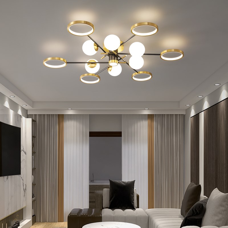 吊灯现代简约客厅灯2024年新款轻奢大气高档北欧灯具组合全屋套餐