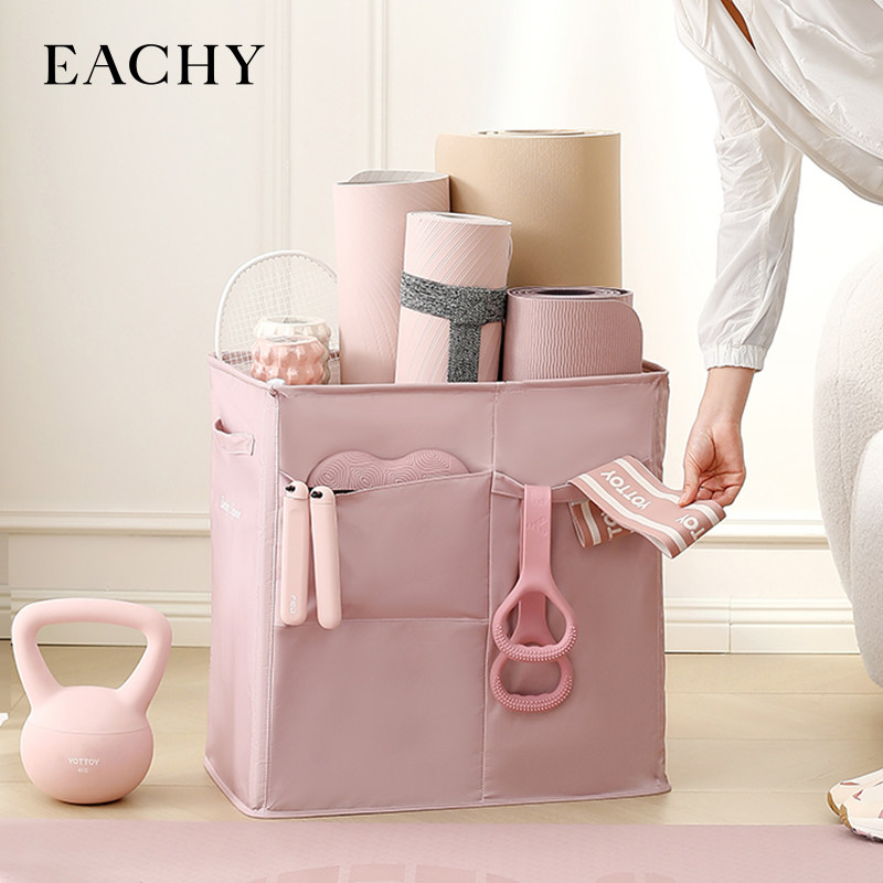 瑜伽垫收纳筐家用运动器材健身护具夹缝收纳篮可折叠脏衣篮置物架