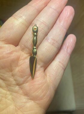 三指橛 随身46mm吊坠 含金铜托甲金刚杵挂件