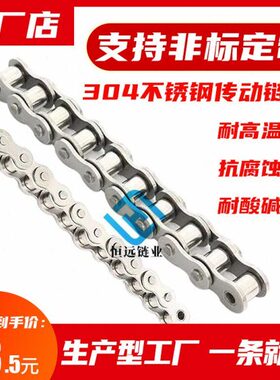 304不锈钢单排双排传动链条 3分06B 4分08B 5分10A 6分12A 16A20A