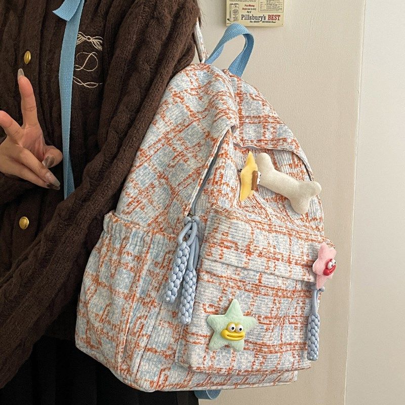 秋冬旅游女孩背包高颜值文艺小清新格子双肩包初中生高中学生书包,箱包皮具/热销女包/男包,双肩背包,淘宝优惠券,粉丝福利购,淘宝优惠卷