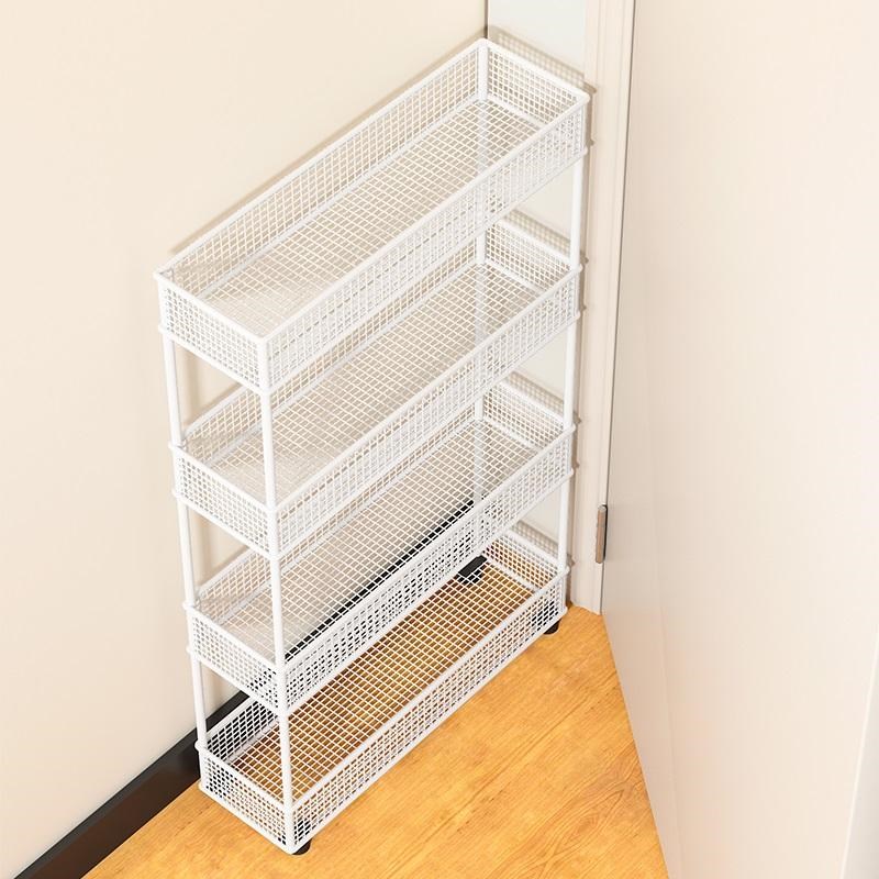 门后卫生间夹缝收纳柜超薄极窄置物架浴室缝隙窄柜落地带轮收纳架