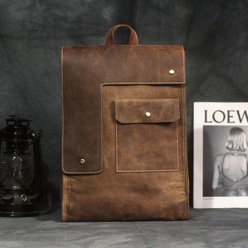 疯马皮男士真皮双肩包复古头层牛皮手工15寸电脑旅行英伦背包男包,箱包皮具/热销女包/男包,双肩背包,淘宝优惠券,粉丝福利购,淘宝优惠卷