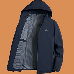 爸爸外套春秋季中年夹克男款2025新款40岁50中老年人60春装上衣服