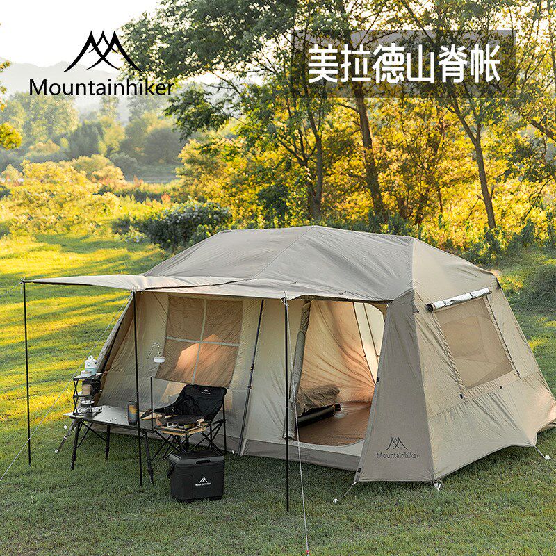 山之客山脊速开自动帐篷户外露营野营屋脊山脊帐T篷营地天幕庇护