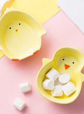 日式可爱动物陶瓷餐具套装吃饭碗宝宝卡通早餐盘子家用创意菜