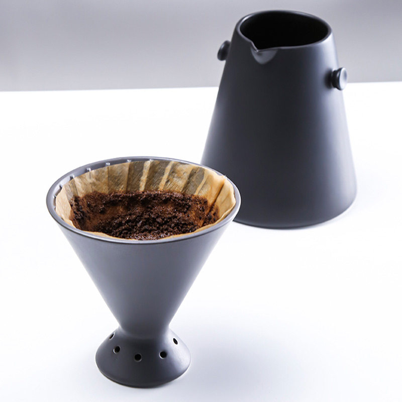 北欧手冲咖啡壶套装陶瓷咖啡过滤杯创意家用简约冷萃壶煮咖啡器具