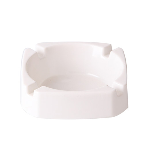 A8白色家用塑料烟灰缸耐摔客厅网吧饭店专用酒店ktv商用定制logo