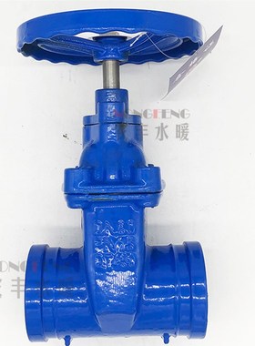 Z85X-16暗杆沟槽软密封闸阀 给水沟槽闸阀 蓝色沟槽闸阀 卡箍闸制