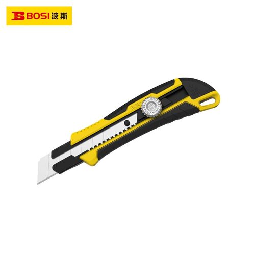 波斯工具 大号美工刀 裁纸刀包胶手柄 锁扣25mm刀片 BS310053