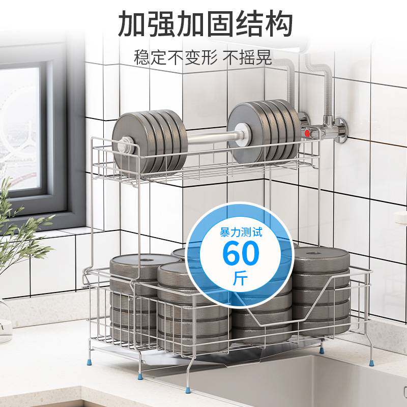 日式双层沥水架简约滤水碗碟架可伸缩水槽收纳架厨房沥水置物架
