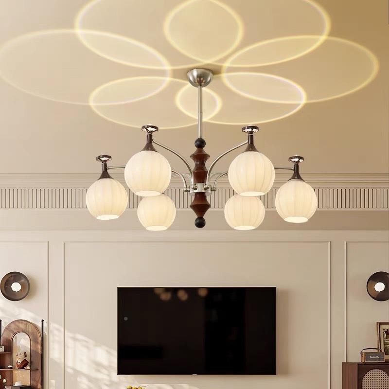 中古式138南洋厅风轻奢新款玻田璃设计师法美式复古园大厅主灯客