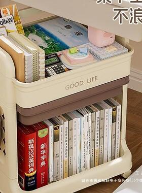 包置架F89J58JH可移动小推车包物带轮书本收纳架家用放书桌下滑书