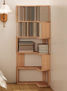 转角架落地物架新款卧拐角床头书柜家用靠置墙收纳YSI储室物书柜