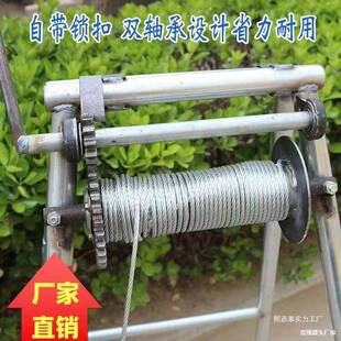 下井井架子吊泵架铁潜水泵农用灌溉水泵提土架辘轳打捞手摇式