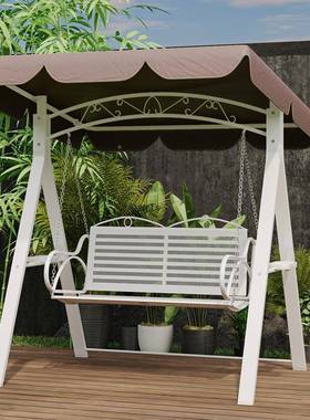 户外庭院家用多人铁艺秋室花园千别椅墅摇见详情小院网红外阳台双