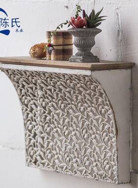 实木墙A3140上面物架壁挂墙置物板客厅户置外花餐厅庭园院镂空雕