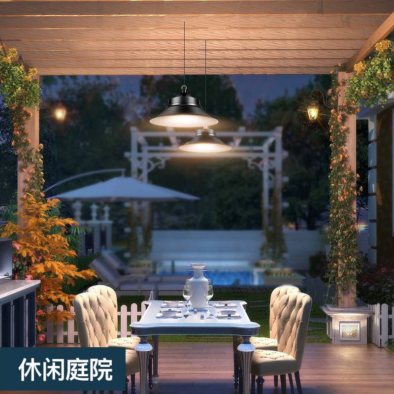 太阳能吊灯户外防水庭院灯家用花园别墅超亮室内照明室外led