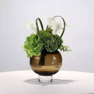 现代简约仿真小绿植花艺插花洽谈桌样板房茶几餐桌面软装创意摆件