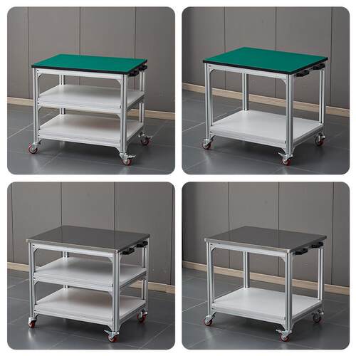 铝金型材防静电工作台车生间移动推车LT-B2204操作台产合线检验打