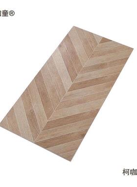 6100x卧20仿0原木色木纹砖鱼骨纹瓷砖客厅室阳台实木仿古地425麦