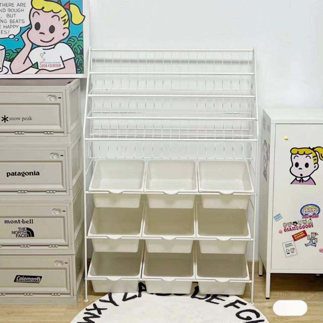 置童书架家用阅读儿区绘本架置地多层玩物具收纳架架落地宝宝简易